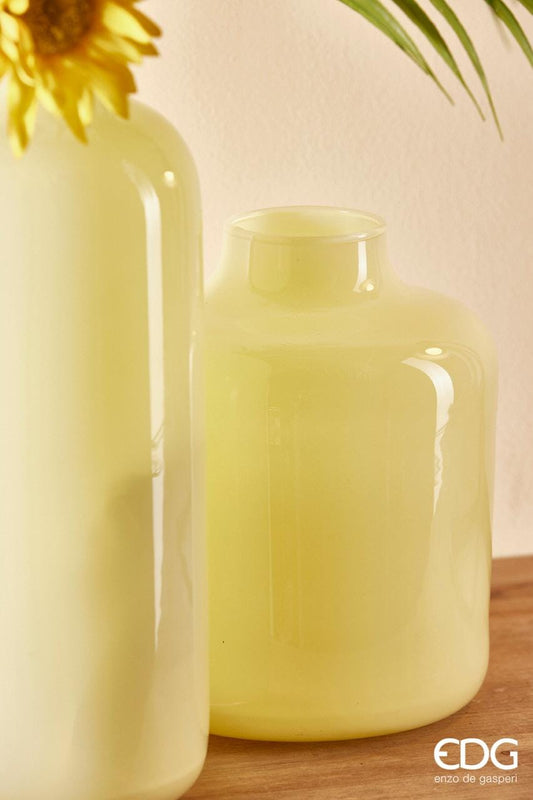 Vaso Nida in vetro giallo pastello