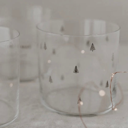 Set di 2 bicchieri in vetro abete